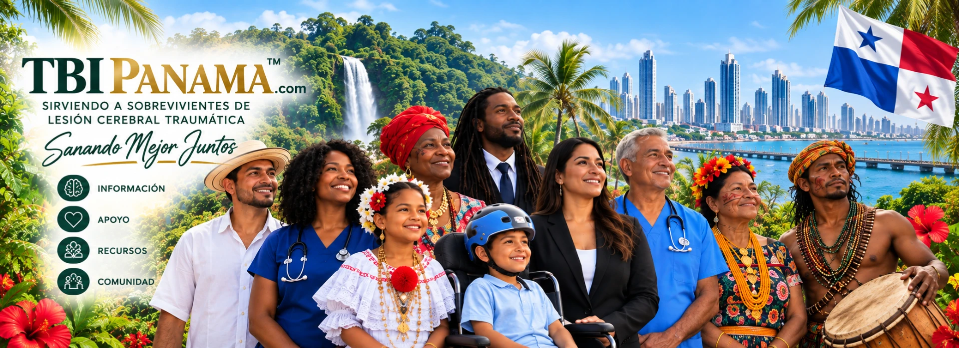 TBI Panama™ — Sirviendo a sobrevivientes de lesión cerebral traumática · Sanando Mejor Juntos · Información, Apoyo, Recursos, Comunidad